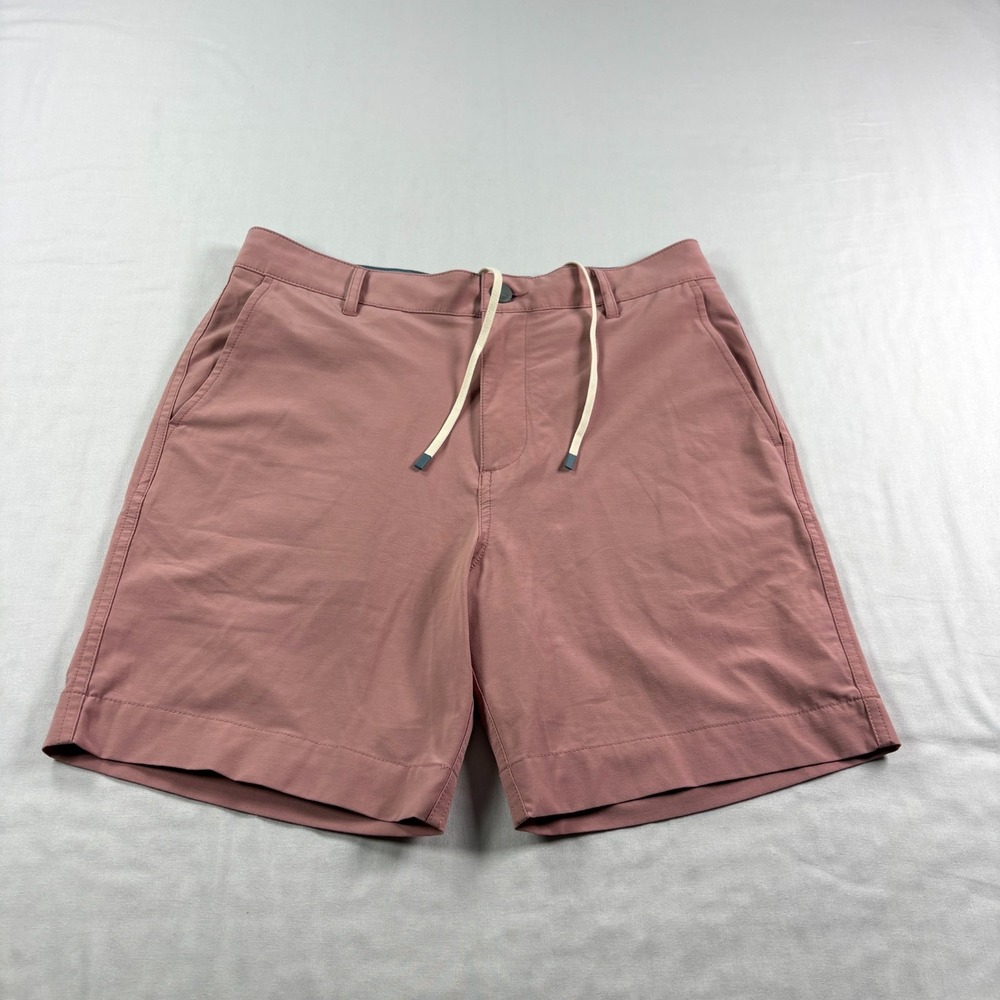 Faherty All Day Shorts Mens Size 30 Red Pink Chino Stretch Hybrid Preppy Tech